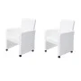 Sillas de comedor 2 unidades cuero sintético blanco de vidaXL, Sillas de comedor - Ref: Foro24-60347, Precio: 270,51 €, Descu...