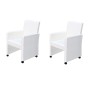 Sillas de comedor 2 unidades cuero sintético blanco de vidaXL, Sillas de comedor - Ref: Foro24-60347, Precio: 274,15 €, Descu...