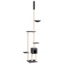 Árbol rascador gatos suelo a techo gris oscuro 258,5-284,5 cm en Mobiliario para gatos | Comprar online en Foru.es