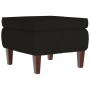 Taburete con patas de madera terciopelo negro de vidaXL, Taburetes y sillas plegables - Ref: Foro24-329463, Precio: 63,56 €, ...