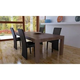 Sillas de comedor 4 unidades cuero sintético marrón oscuro de vidaXL, Sillas de comedor - Ref: Foro24-60598, Precio: 250,98 €...