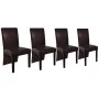 Sillas de comedor 4 unidades cuero sintético marrón oscuro de vidaXL, Sillas de comedor - Ref: Foro24-60598, Precio: 250,98 €...