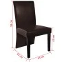 Sillas de comedor 4 unidades cuero sintético marrón oscuro de vidaXL, Sillas de comedor - Ref: Foro24-60598, Precio: 250,98 €...