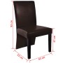 Sillas de comedor 4 unidades cuero sintético marrón oscuro de vidaXL, Sillas de comedor - Ref: Foro24-60598, Precio: 254,43 €...