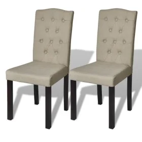 Sillas de comedor 2 unidades de tela camel de vidaXL, Sillas de comedor - Ref: Foro24-240557, Precio: 145,25 €, Descuento: %