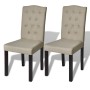 Sillas de comedor 2 unidades de tela camel de vidaXL, Sillas de comedor - Ref: Foro24-240557, Precio: 147,79 €, Descuento: %