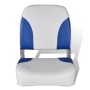 Asiento de barco respaldo plegable cojín azul blanco 41x36x48cm de vidaXL, Piezas para veleros - Ref: Foro24-90419, Precio: 5...