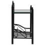 Bedside tables made of steel and tempered glass, 45x30.5x60cm, black, set of 2 units. by vidaXL, Nightstands - Ref: Foro24-24...