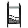 Mesitas de noche acero vidrio templado 45x30,5x60cm negro 2uds de vidaXL, Mesitas de noche - Ref: Foro24-246727, Precio: 86,1...