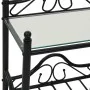 Bedside tables made of steel and tempered glass, 45x30.5x60cm, black, set of 2 units. by vidaXL, Nightstands - Ref: Foro24-24...