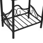 Bedside tables made of steel and tempered glass, 45x30.5x60cm, black, set of 2 units. by vidaXL, Nightstands - Ref: Foro24-24...
