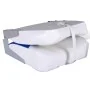Boat seat with folding backrest, blue and white cushion, 41x36x48cm. by vidaXL, Sailboat parts - Ref: Foro24-90419, Price: 62...