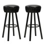 Taburetes de cocina 2 unidades cuero sintético negro de vidaXL, Taburetes de cocina - Ref: Foro24-246730, Precio: 130,51 €, D...