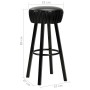 Taburetes de cocina 2 unidades cuero sintético negro de vidaXL, Taburetes de cocina - Ref: Foro24-246730, Precio: 130,51 €, D...