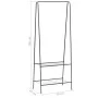Perchero de ropa negro 59x35x150 cm de vidaXL, Organizadores de vestidores y perchas de barra - Ref: Foro24-246724, Precio: 1...