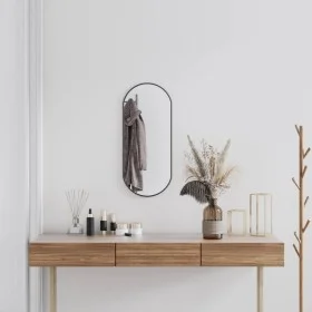 Espejo de pared ovalado negro 70x30 cm de vidaXL, Espejos - Ref: Foro24-348205, Precio: 36,05 €, Descuento: %