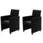 Sillas de comedor 2 unidades cuero sintético negro de vidaXL, Sillas de comedor - Ref: Foro24-60346, Precio: 284,02 €, Descue...