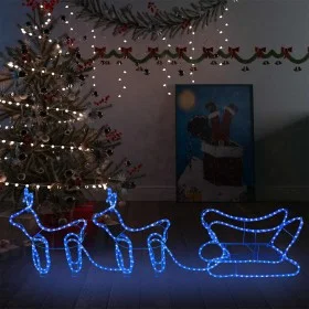 Christmas garden decoration reindeer and sleigh 576 LEDs by vidaXL, Christmas lights - Ref: Foro24-329812, Price: 38,64 €, Di...