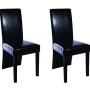 Sillas de comedor 2 unidades cuero sintético negro de vidaXL, Sillas de comedor - Ref: Foro24-60249, Precio: 134,54 €, Descue...