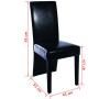Sillas de comedor 2 unidades cuero sintético negro de vidaXL, Sillas de comedor - Ref: Foro24-60249, Precio: 134,54 €, Descue...