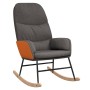 Silla mecedora con reposapiés tela gris oscuro de vidaXL, Mecedoras - Ref: Foro24-3097402, Precio: 147,45 €, Descuento: %