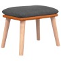 Silla mecedora con reposapiés tela gris oscuro de vidaXL, Mecedoras - Ref: Foro24-3097402, Precio: 147,45 €, Descuento: %