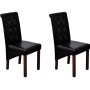 Sillas de comedor 2 unidades cuero sintético negro de vidaXL, Sillas de comedor - Ref: Foro24-60623, Precio: 193,61 €, Descue...