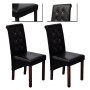 Sillas de comedor 2 unidades cuero sintético negro de vidaXL, Sillas de comedor - Ref: Foro24-60623, Precio: 193,61 €, Descue...