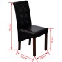 Sillas de comedor 2 unidades cuero sintético negro de vidaXL, Sillas de comedor - Ref: Foro24-60623, Precio: 193,61 €, Descue...