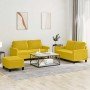 Juego de sofás con cojines 3 piezas terciopelo amarillo en Sofás | Comprar online en Foru.es