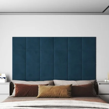 Wandpaneele 12 Stück blauer Samt 30x30 cm 1,08 m² von vidaXL, Wandverkleidung - Ref: Foro24-343806, Preis: 44,44 €, Rabatt: %