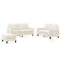 Juego de sofás con cojines 3 piezas terciopelo crema en Sofás | Comprar online en Foru.es