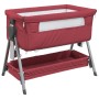 Cuna con colchón tela de lino rojo de vidaXL, Cunas y camas para niños - Ref: Foro24-10293, Precio: 117,87 €, Descuento: %