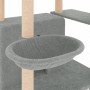 Rascador para gatos con postes de sisal gris claro 166 cm en Mobiliario para gatos | Comprar online en Foru.es