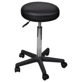 Taburete de oficina negro de vidaXL, Sillas de oficina - Ref: Foro24-240471, Precio: 59,34 €, Descuento: %