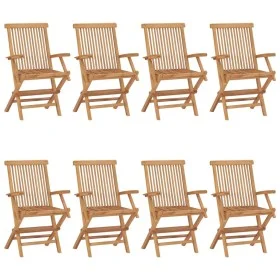 Garden chairs 8 units solid teak wood by vidaXL, Garden chairs - Ref: Foro24-3072888, Price: 571,05 €, Discount: %