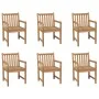 Sillas de jardín 6 unidades madera maciza de teca de vidaXL, Sillas de jardín - Ref: Foro24-3073002, Precio: 870,46 €, Descue...