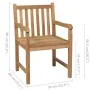 Sillas de jardín 6 unidades madera maciza de teca de vidaXL, Sillas de jardín - Ref: Foro24-3073002, Precio: 870,46 €, Descue...