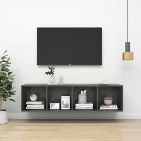 Mueble TV pared madera contrachapada gris 37x37x142,5 cm de vidaXL, Muebles TV - Ref: Foro24-805491, Precio: 54,21 €, Descuen...