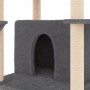 Rascador para gatos con postes de sisal gris oscuro 166 cm en Mobiliario para gatos | Comprar online en Foru.es