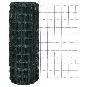 Set de euro valla acero verde 25x1 m de vidaXL, Paneles de vallas - Ref: Foro24-140579, Precio: 67,18 €, Descuento: %