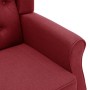 Sillón con reposapiés de tela rojo tinto en Sillones | Comprar online en Foru.es