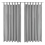 Cortinas de micro-raso con bucles 2 unidades 140x175cm gris de vidaXL, Cortinas y visillos - Ref: Foro24-132213, Precio: 19,9...
