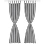 Cortinas de micro-raso con bucles 2 unidades 140x175cm gris de vidaXL, Cortinas y visillos - Ref: Foro24-132213, Precio: 19,9...