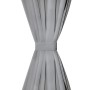Cortinas de micro-raso con bucles 2 unidades 140x175cm gris de vidaXL, Cortinas y visillos - Ref: Foro24-132213, Precio: 19,9...