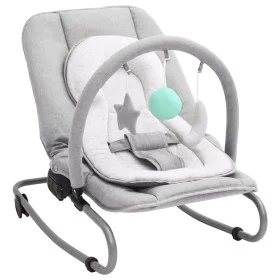 Hamaca mecedora para bebés de acero gris claro de vidaXL, Mecedoras y sillas para bebés - Ref: Foro24-10253, Precio: 106,09 €...