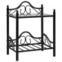 Mesita de noche de acero y vidrio templado 45x30,5x60 cm negro de vidaXL, Mesitas de noche - Ref: Foro24-246726, Precio: 60,4...