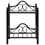 Mesita de noche de acero y vidrio templado 45x30,5x60 cm negro de vidaXL, Mesitas de noche - Ref: Foro24-246726, Precio: 60,4...
