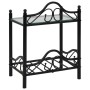 Mesita de noche de acero y vidrio templado 45x30,5x60 cm negro de vidaXL, Mesitas de noche - Ref: Foro24-246726, Precio: 60,4...