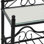 Mesita de noche de acero y vidrio templado 45x30,5x60 cm negro de vidaXL, Mesitas de noche - Ref: Foro24-246726, Precio: 60,4...